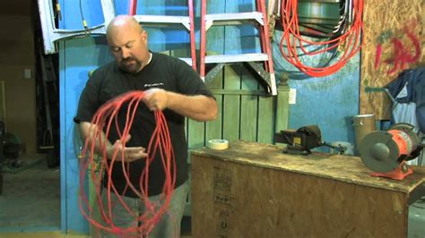 how to coil up electrical cord around a box|how to make an extension cord.